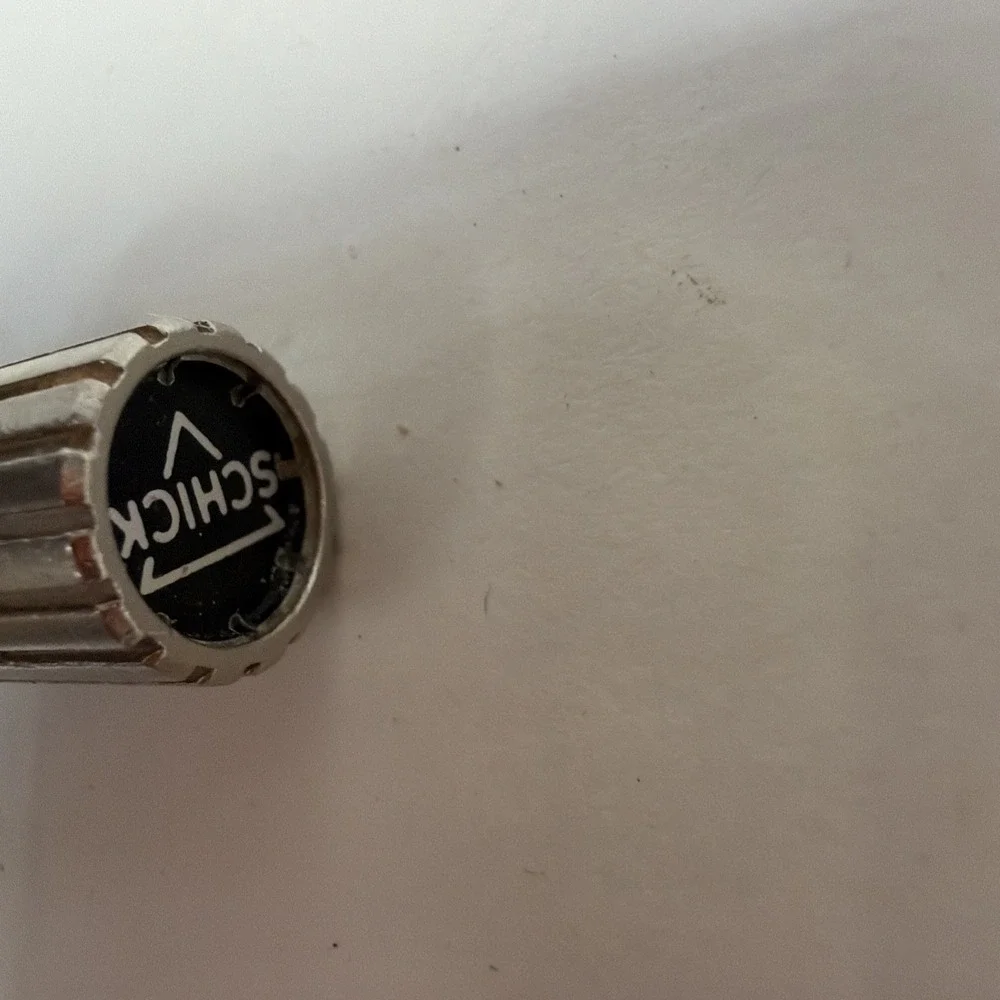 Rare 1965 Schick Krona TTO Safety Razor Set - Early Metal‎ Tip - Original Case